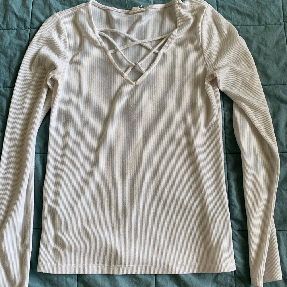 White and Red long sleeve tops